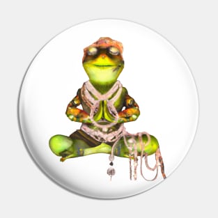 Namaste Frog Pin