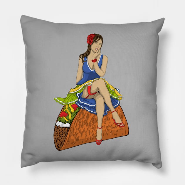 Pinup Taco Pillow by Astrablink7