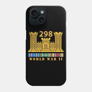 298TH Engineer Combat Battalion - WWII - w ENG Br - EURSVC X 300 Phone Case