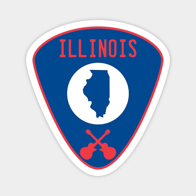 Illinois Guitar Pick Magnet by fearcity