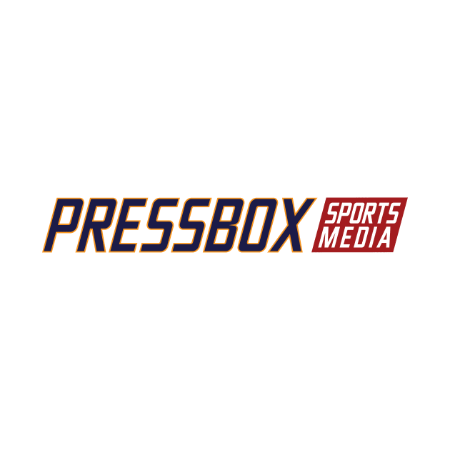 Press Box front and back logo shirt by Press Box Sports Media 