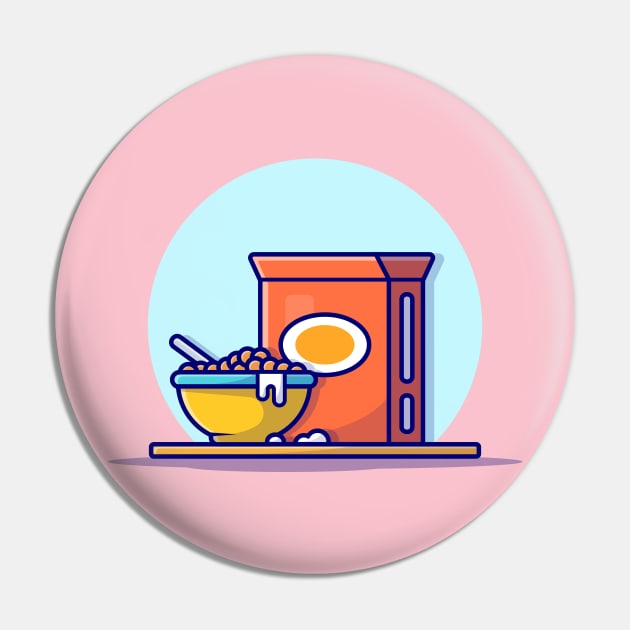 Cereal Box And Milk With Bowl Cartoon Vector Icon Illustration Pin by Catalyst Labs