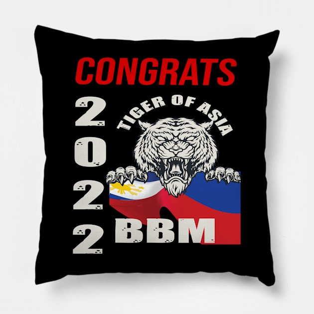 Congrats BBM Sara Marcos Duterte Uniteam Victory 2022 Philippines New President Vice President Red Green Pinoy Pinay Pillow by familycuteycom