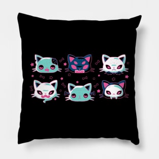 Halloween Cat Heads Pillow