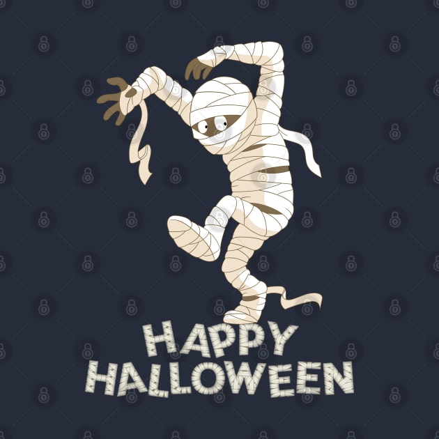 Mummy Scary and Spooky Happy Halloween Funny Graphic by SassySoClassy