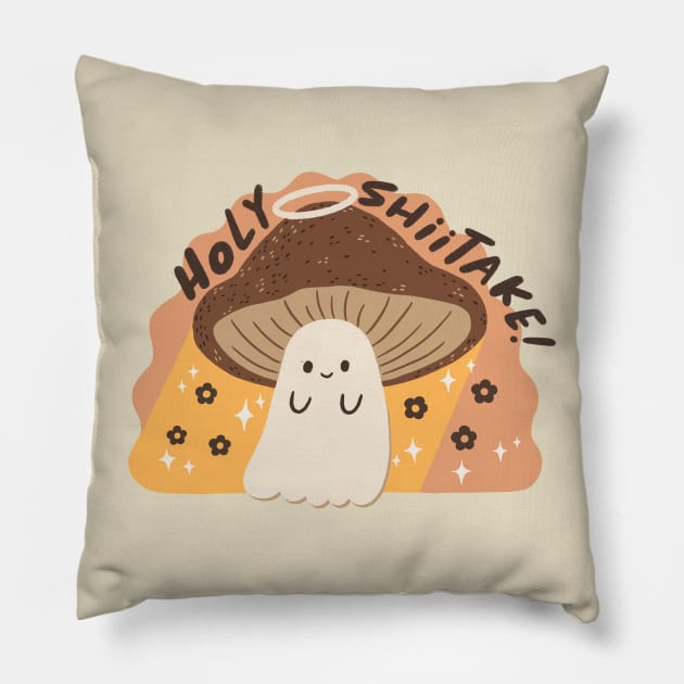 Holy SHIITake! Pillow by awesomesaucebysandy