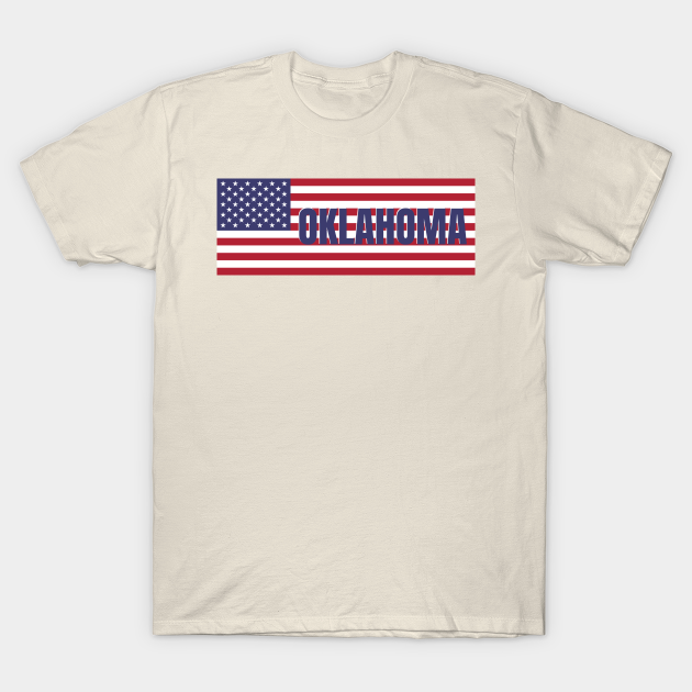 Oklahoma State in American Flag - Oklahoma State - T-Shirt | TeePublic