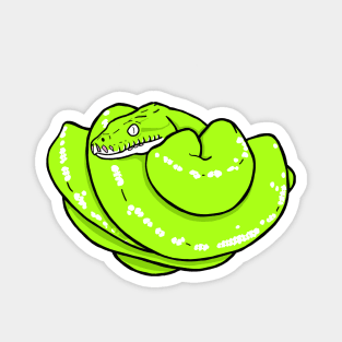 Green Tree Python Snake Magnet