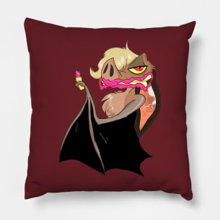 Batty Lipstick (No Text) Pillow