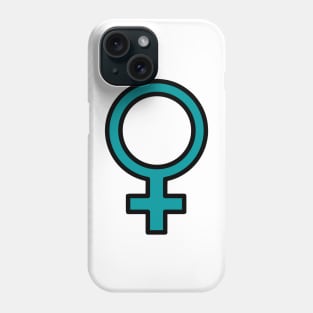 Blue Female Symbol Phone Case