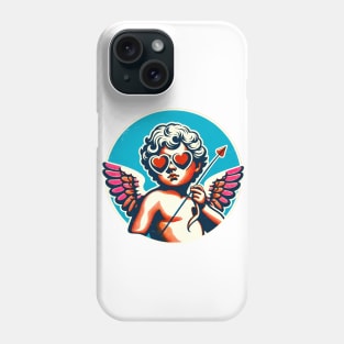 Pop Art Cupid: Retro Valentine's Day T-Shirt with Heart Arrows Phone Case