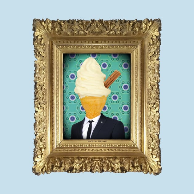 Ice Cream Man in Vintage Frame by FaceTheStrange