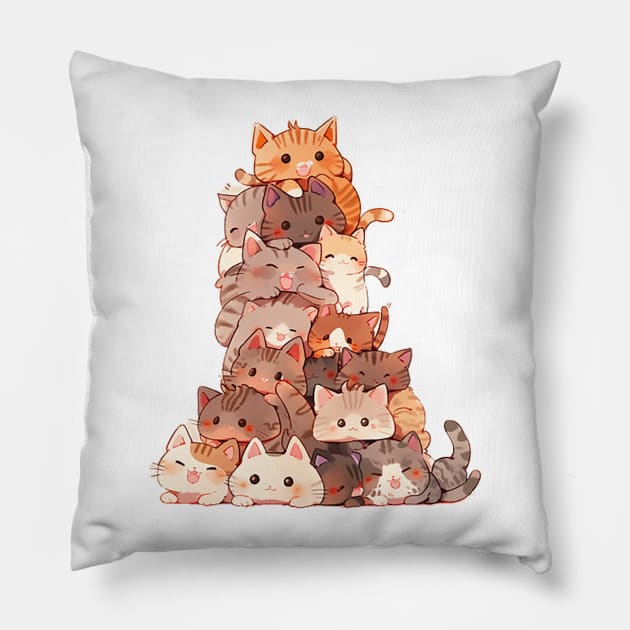 Cutest Cat pile Pillow by WahomeV