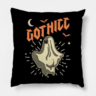 Gothicc Thicc Goth Aesthetic Pastel Cute Ghost Halloween Pillow