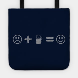 Sad plus Beer equals Happy Vintage design Tote