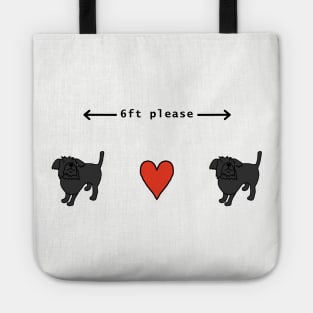 Dogs With Funny Quarantine Quotes 6ft Please Tote