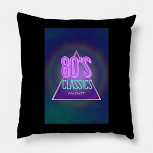 80s Classics Playlist Pillow