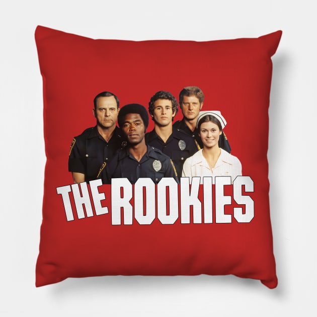 The Rookies - 70s Cop Show - V2 Pillow by wildzerouk