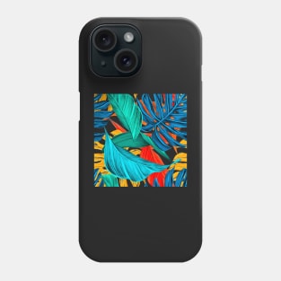 Colorful Tropical Leaves Phone Case