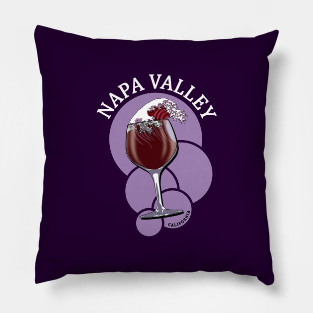 Napa Valley California Wine Pillow by TMBTM