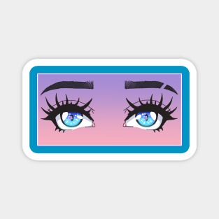 Vaporwave Anime Eyes Magnet