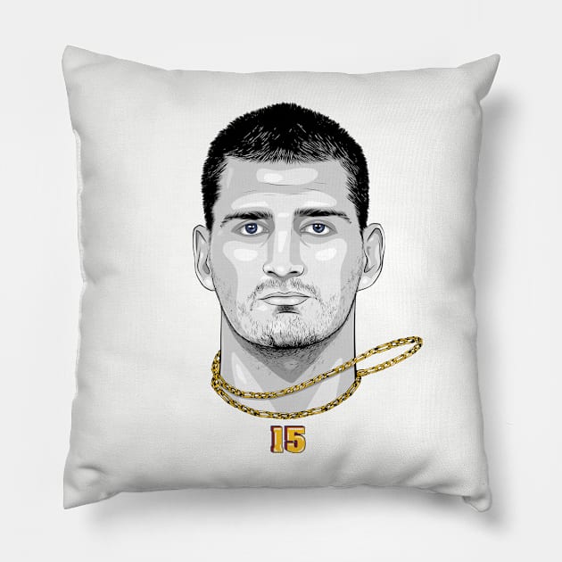 Jokic Pillow by Midnight Run Studio