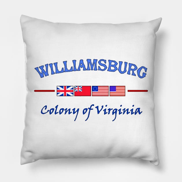 Williamsburg Virginia Pillow by SeattleDesignCompany