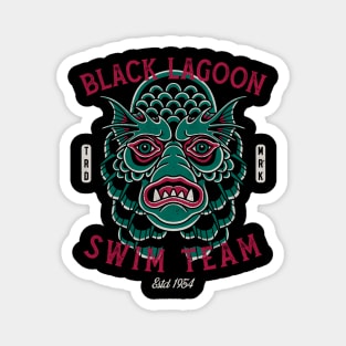 Black Lagoon Swim Team - Vintage Traditional Tattoo - Horror Magnet