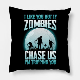 Zombie Humor Halloween Party Pillow