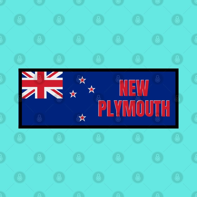 New Plymouth City in New Zealand Flag by aybe7elf