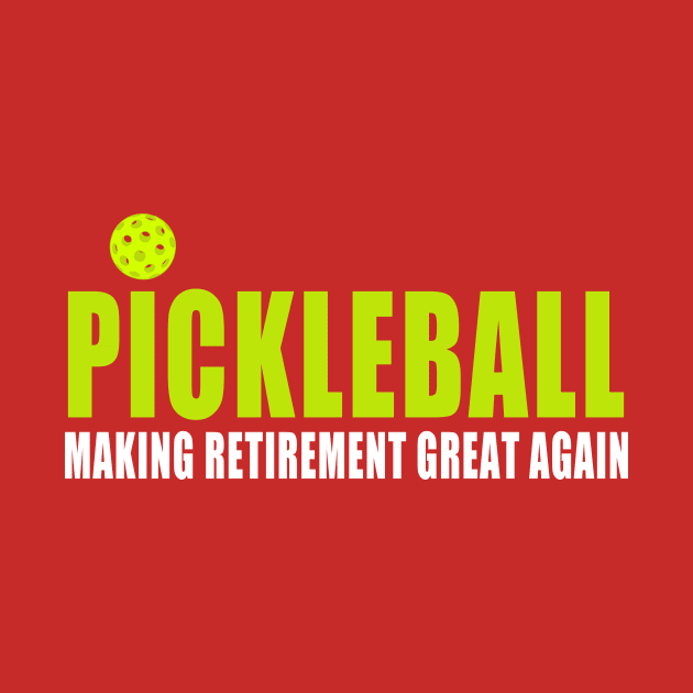 Pickleball Making Retirement Great Again Dark Short T-Shirt by BitterOranges