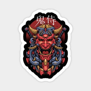 oni mecha samurai Magnet