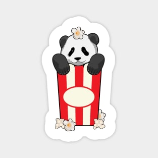 Panda with Popcorn Magnet