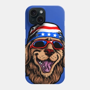 USA Patriotic American Dog Illustration Phone Case