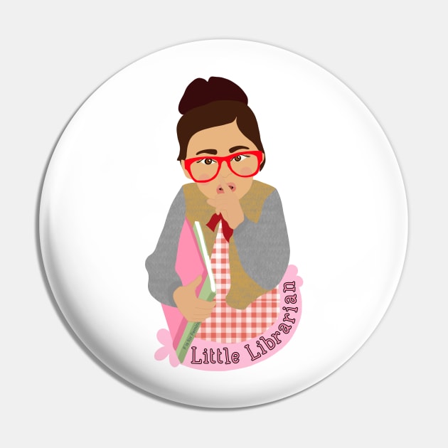 Little Librarian Girl Power Pin by rachaelthegreat