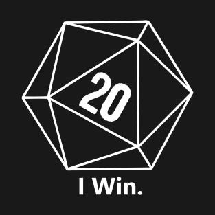 RPG Gamer D20 I Win T-Shirt