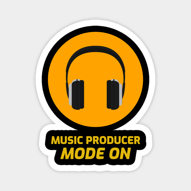 Music Producer Mode On Headphones Magnet by AudioWear