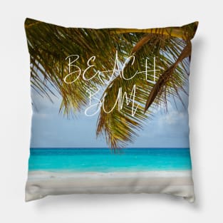 Beach bum - beautiful paradise beach with palm trees Pillow