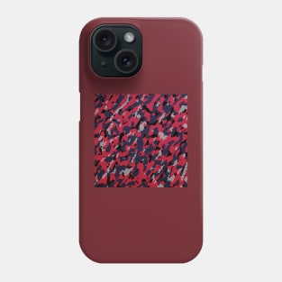 Camouflage - Dark Red Blue Phone Case