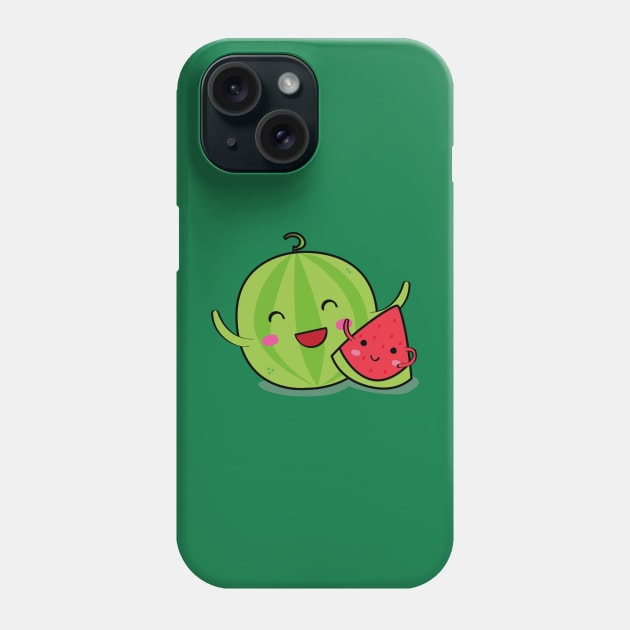 Happy Watermelon: A Slice of Joy Phone Case by PauRicart