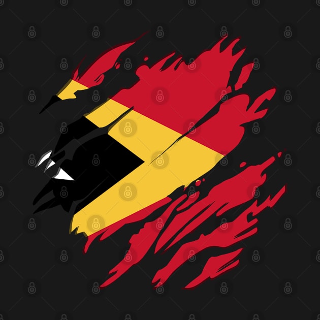 East Timor Flag Scratch by BramCrye