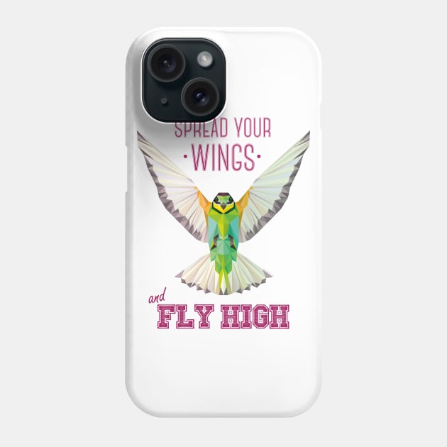 Geometric Bird (humming bird) - Spread your wings Phone Case by ImproveYourself