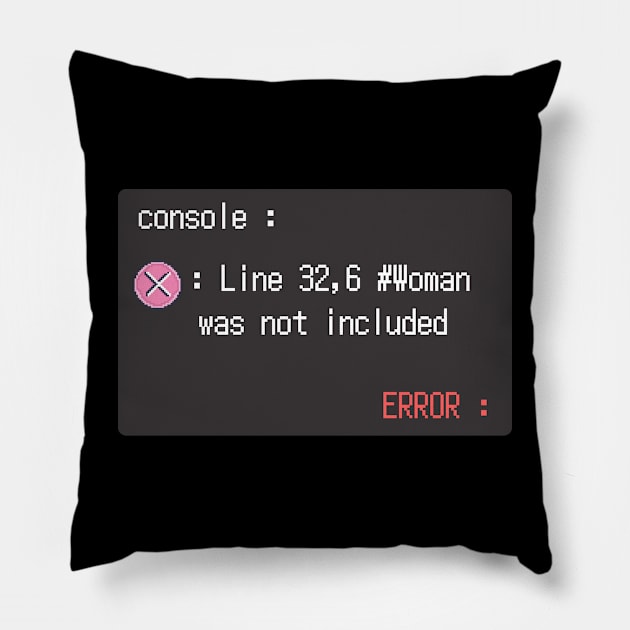 console says woman not included Pillow by SYAO