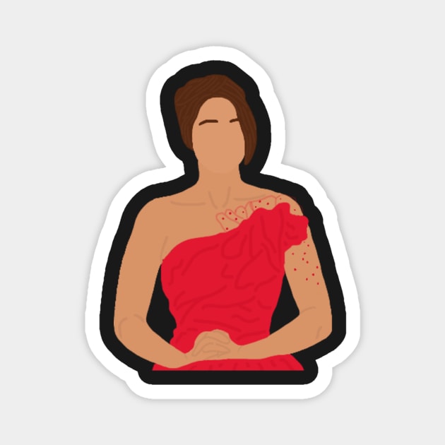 Katniss Everdeen: Red Dress! Sticker Magnet by haleynicole11