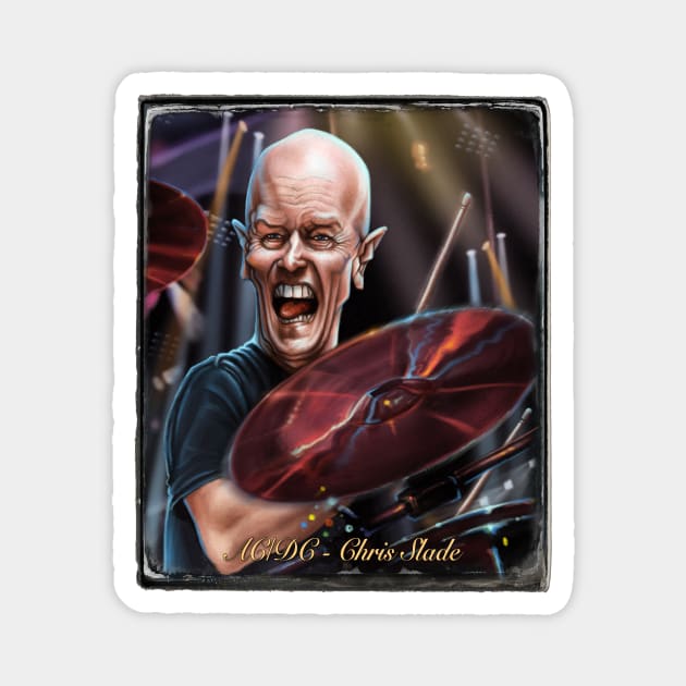 Chris Slade Magnet by AndreKoeks