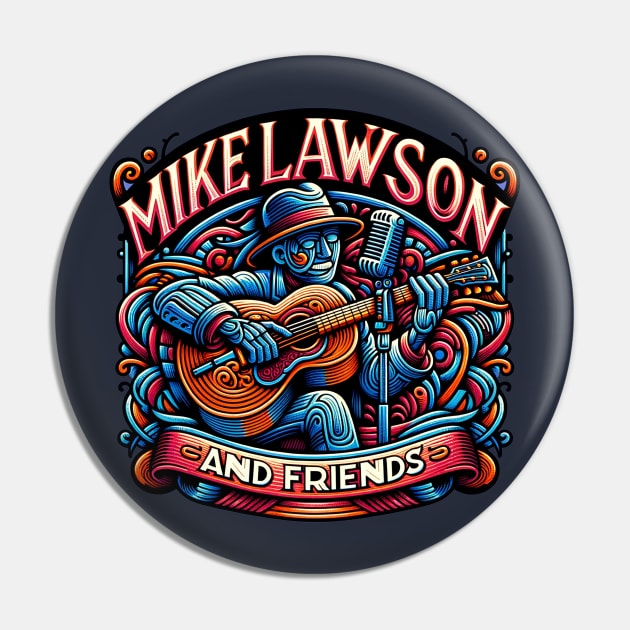 Mike Lawson and Friends - Guitar Man Pin by Mike Lawson and Friends