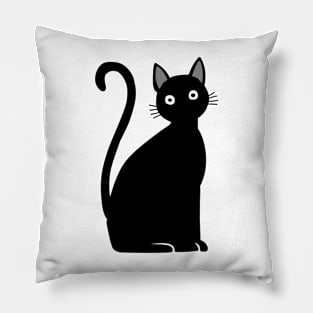 Black Cat Pillow