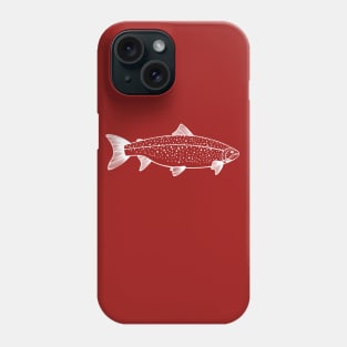 Landlocked Salmon - detailed hand drawn fish design Phone Case