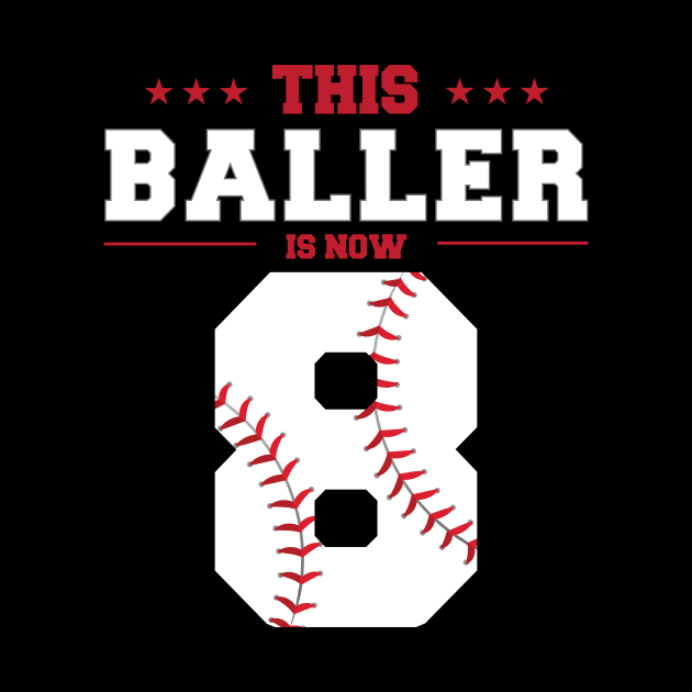This Baller Is Now 8 Birthday Baseball Theme Bday Party by KB Badrawino