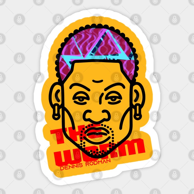 DENNIS RODMAN / THE PINK WORM - Dennis Rodman Pink Hair - Sticker